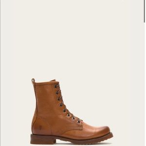 Frye Tan Combat Boots